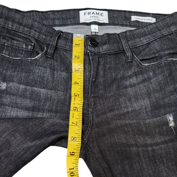 Frame Denim Le High Rise Skinny Stretch Distressed Ripped Knee Jeans Knox 25 - Picture 5 of 9